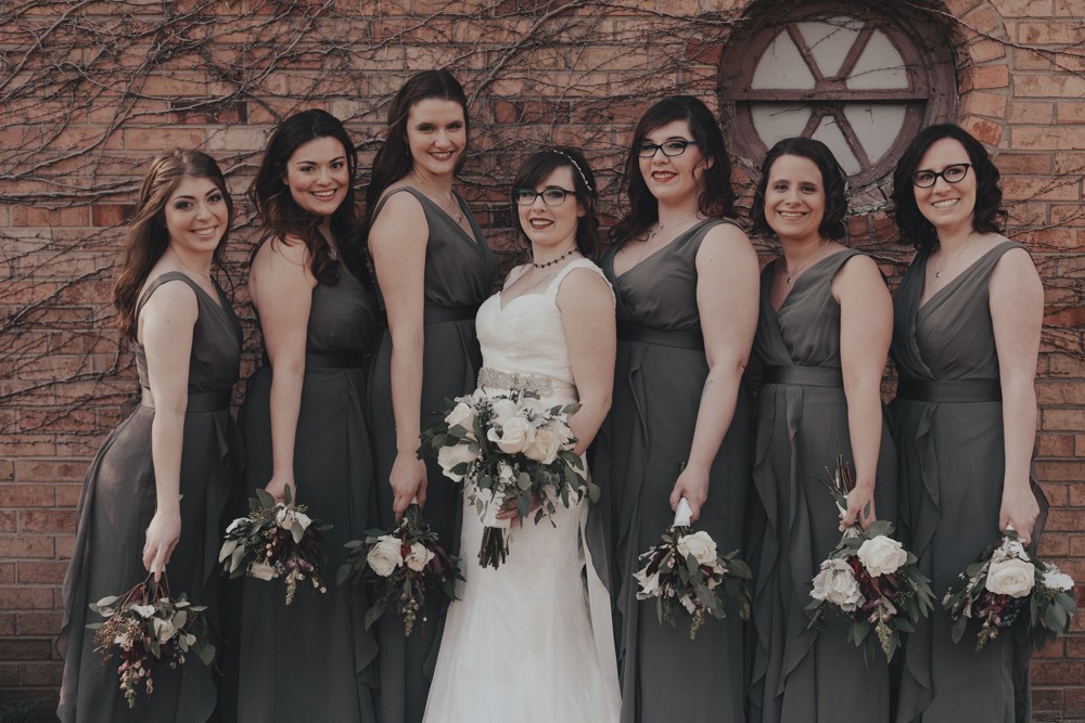 Ecclectic, intimate wedding with jewel tone bouquets and greenhouse love in Rockford, Illinois by Sara Anne Johnson
