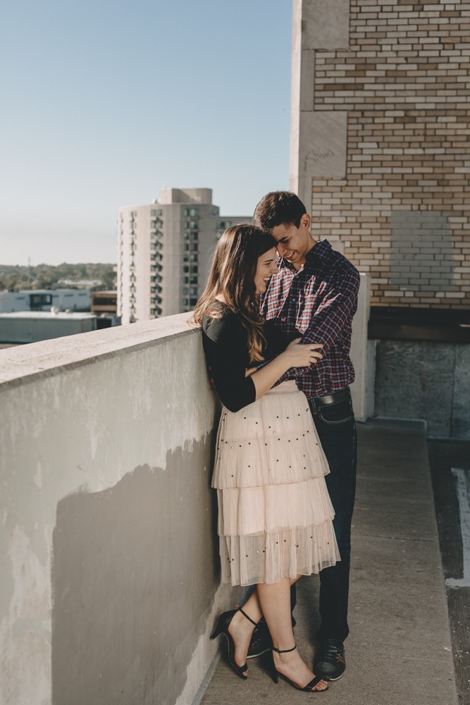 Boho luxe urban engagement session in downtown Rockford, IL by Sara Anne Johnson