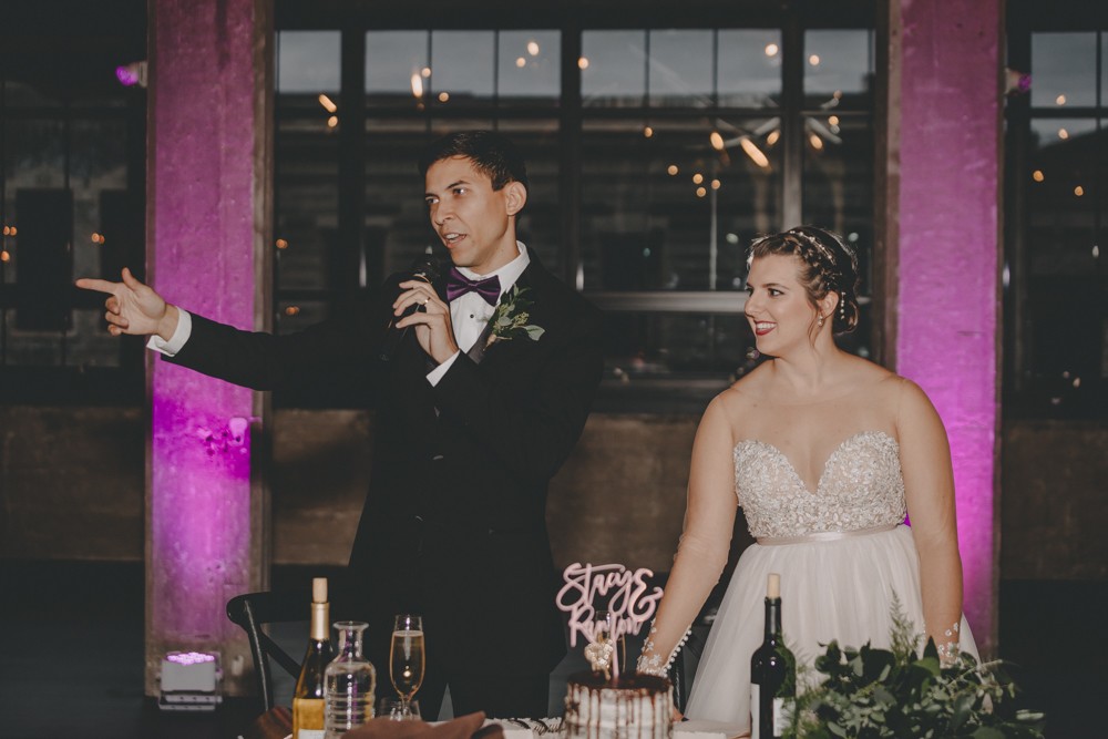 Indie Glam rooftop Wedding at the chic downtown Rockford venue The Standard by Sara Anne Johnson