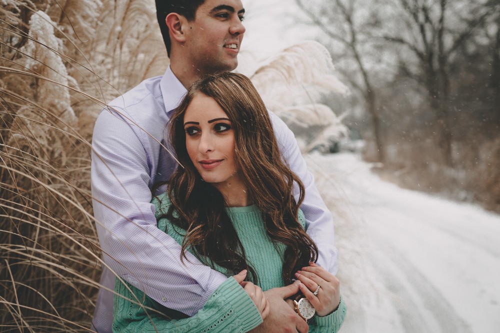 Downtown Long Grove, Illinois winter engagement session by Sara Anne Johnson