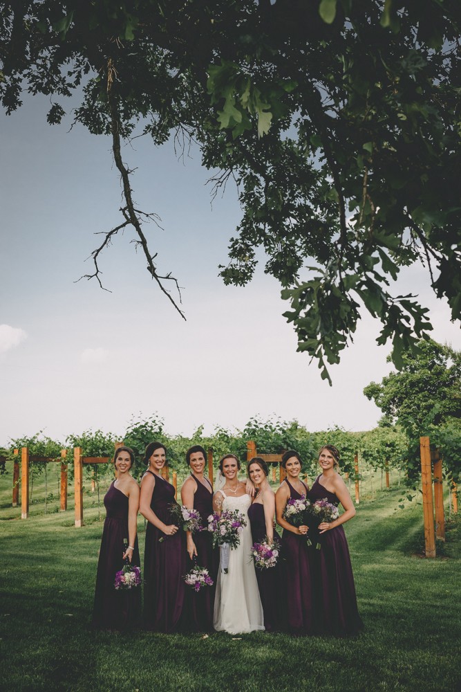 Summer DC Estate Winery wedding with a bride and groom first look and a stunning sunset - Photographed by Sara Anne Johnson