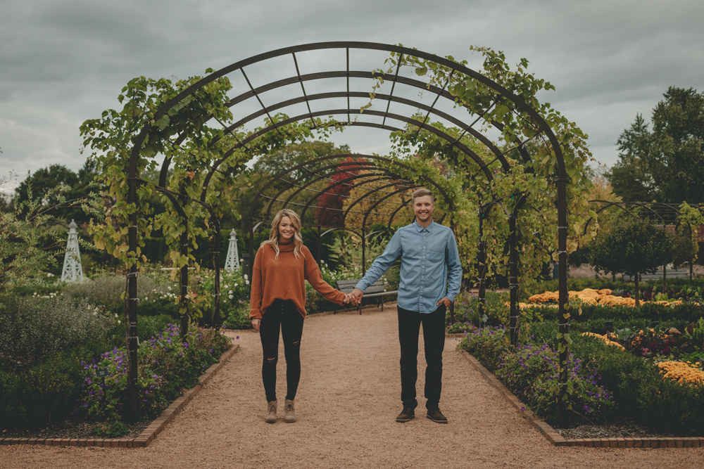 Cozy, sunset, Fall engagement session at Cantigny Park in Wheaton, IL by Sara Anne Johnson