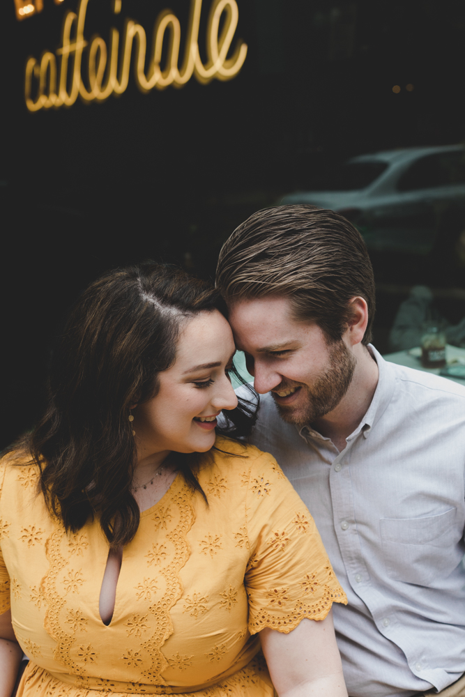 Anna + Clay's summer Chicago engagement session at Goddess and the Baker, Millennium Park, and Adler Planetarium downtown by Sara Anne Johnson - Photographer