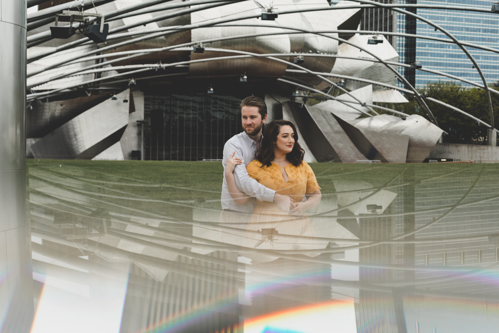 Anna + Clay's summer Chicago engagement session at Goddess and the Baker, Millennium Park, and Adler Planetarium downtown by Sara Anne Johnson - Photographer